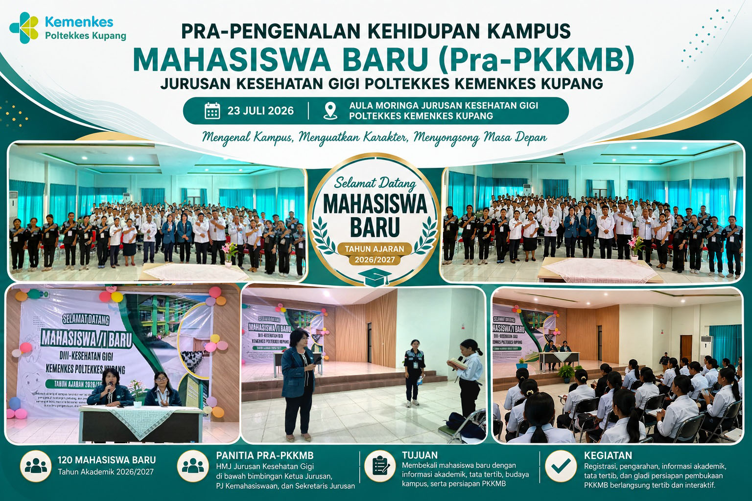 Semangat Awali Perjalanan Akademik, 120 Mahasiswa Baru Jurusan Kesehatan Gigi Ikuti Pra-PKKMB 2026