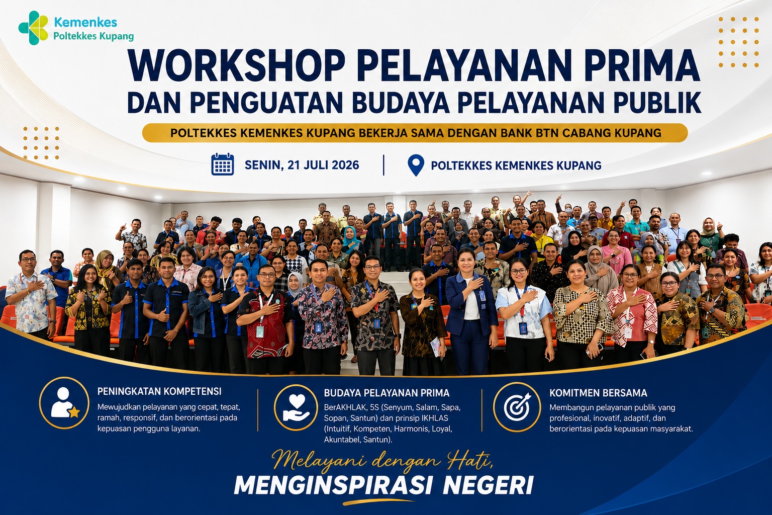 Program Studi Kesehatan Gigi Berpartisipasi Aktif dalam Workshop Pelayanan Prima, Perkuat Budaya Layanan Profesional di Poltekkes Kemenkes Kupang