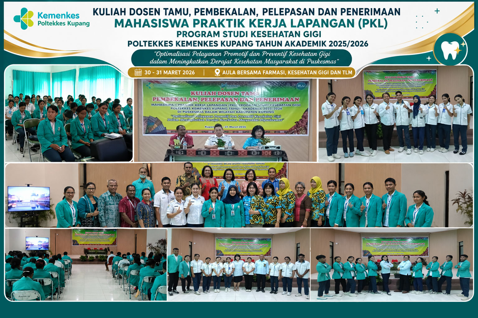 Perkuat Kompetensi Mahasiswa, Program Studi Kesehatan Gigi Poltekkes Kemenkes Kupang Gelar Kuliah Dosen Tamu dan Pelepasan Mahasiswa PKL