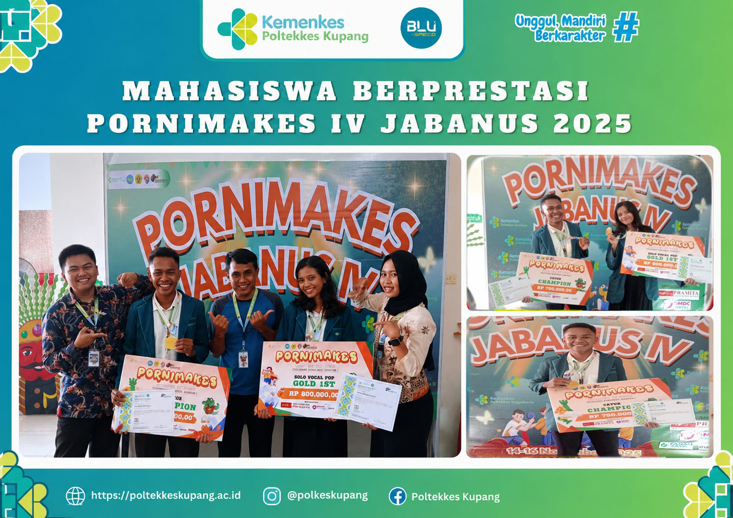 Mahasiswa Kesehatan Gigi Poltekkes Kemenkes Kupang Raih Juara I Catur pada PORNIMAKES Regional I Jabanus 2025